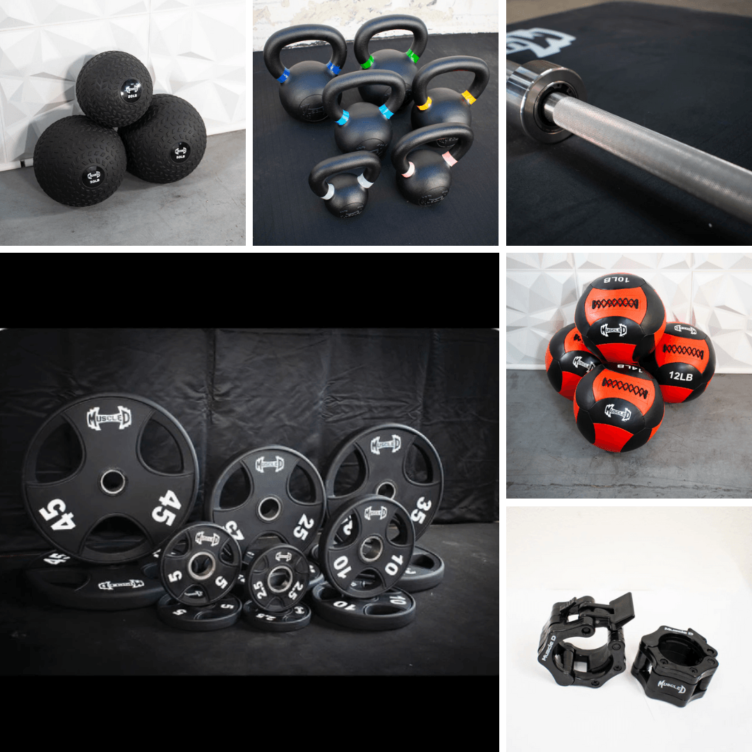 Complete Strength Training Kit - Hard Chrome Bar - Weight Plates - Home Gym