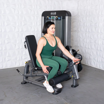 Elite Plus Leg Ext/Prone Leg Curl Combo - Muscle D Fitness - Commercial Grade - Adjustable - Pin Selectorized