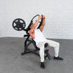 Bodybuilder training on an Excel Leverage Incline Pec Fly