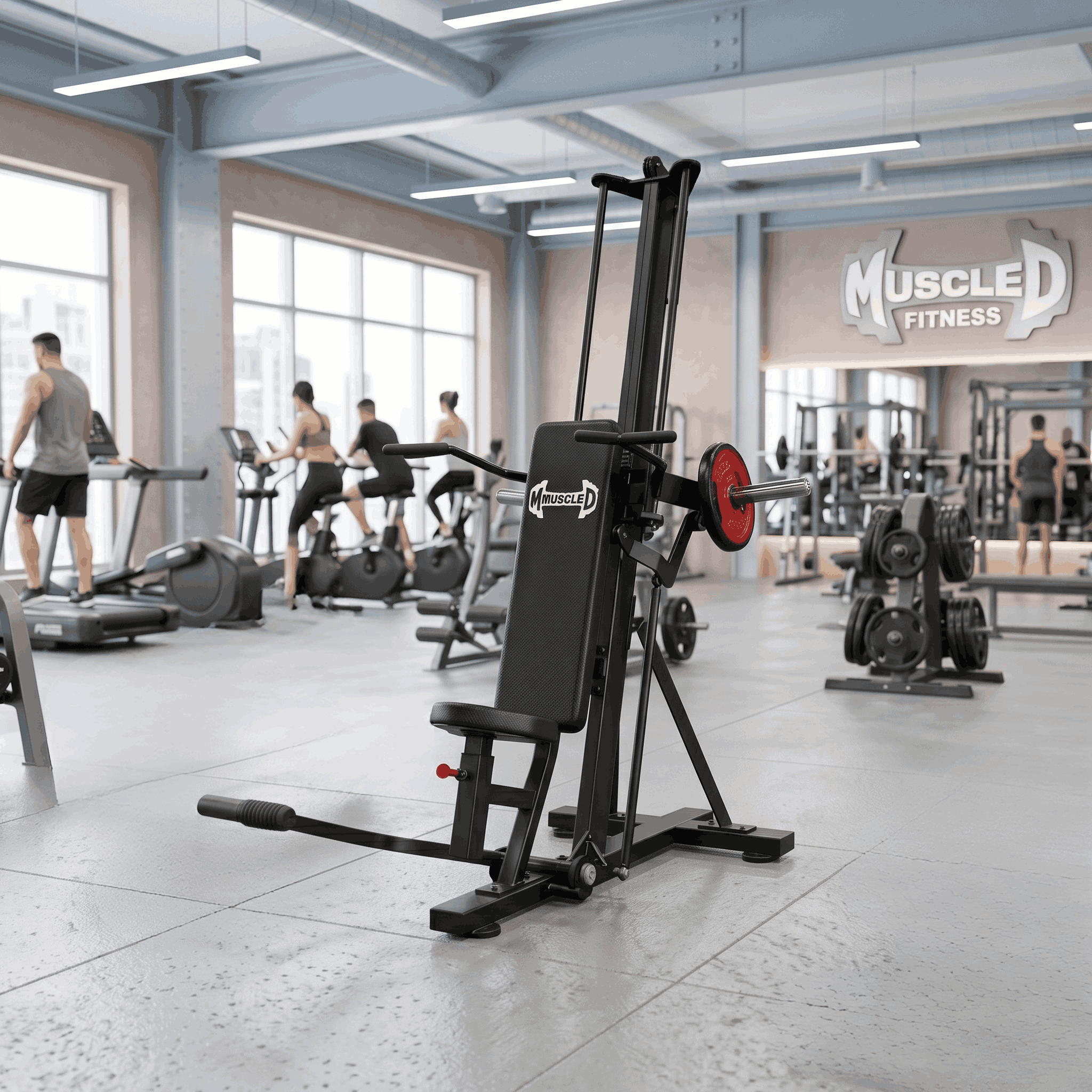 Excel Linear Bearing Shoulder Press in a commercial gym setting.