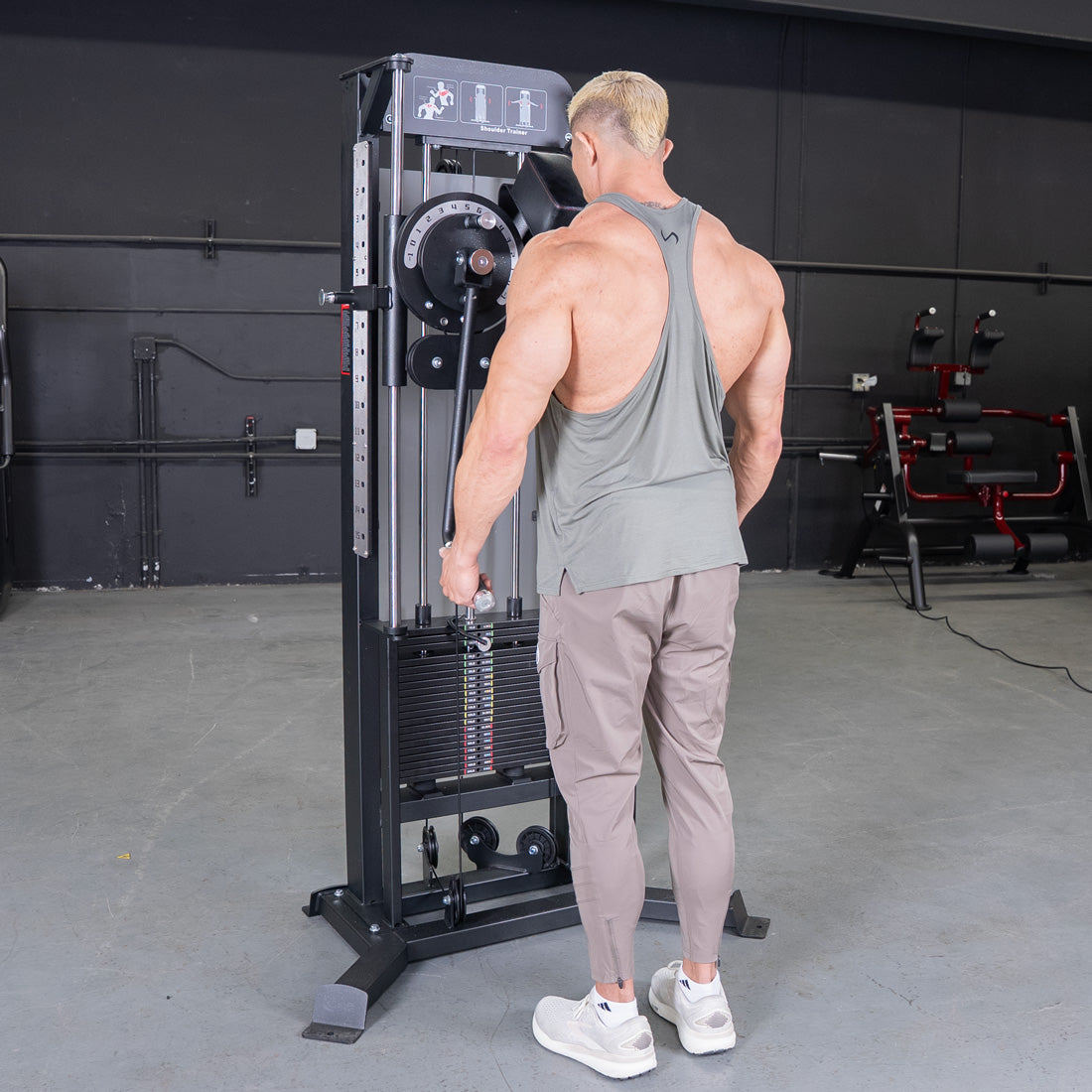 muscle d fitness commercial excel selectorized black multi filght trainer 
