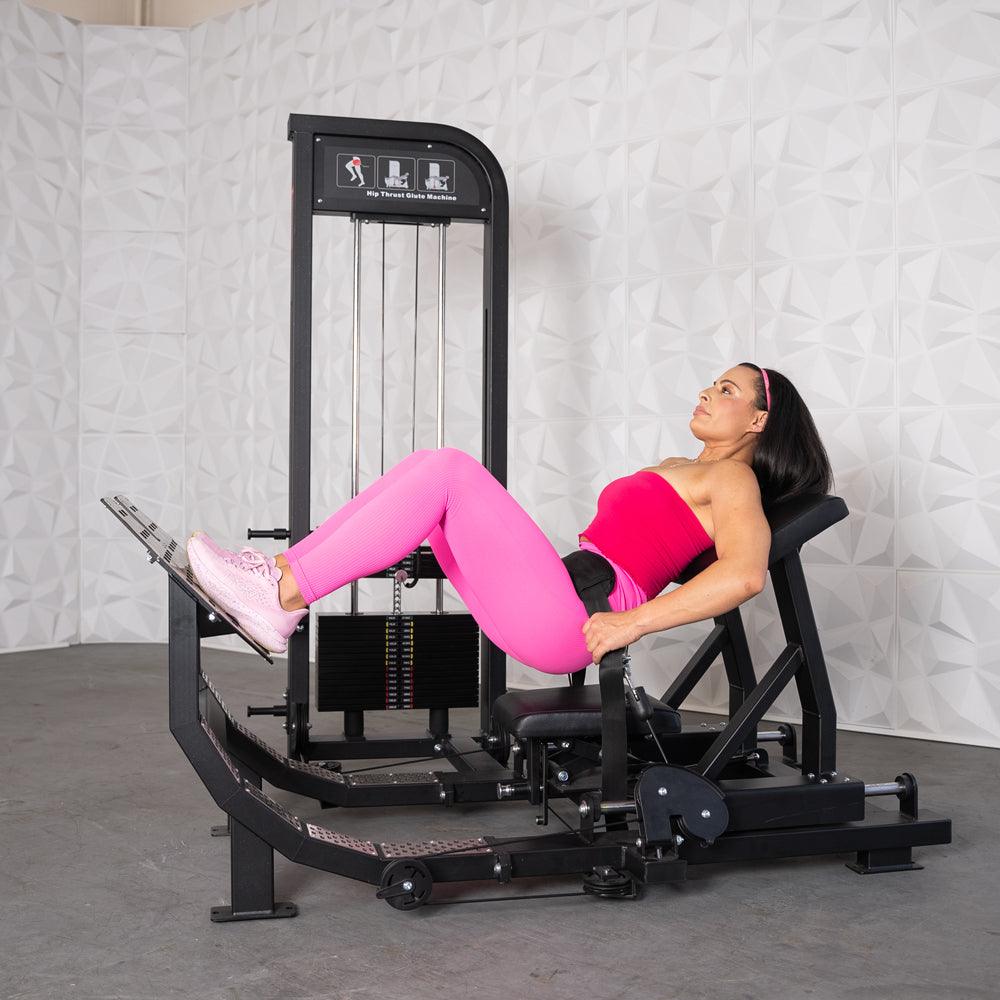 Excel Selectorized Hip Thrust Glute - Muscle D Fitness - Selectorized Glute Drive - Band Compatable