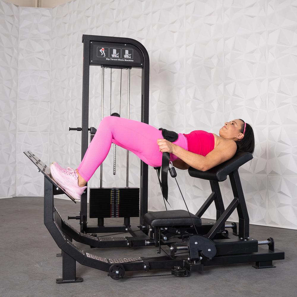 Excel Selectorized Hip Thrust Glute - Muscle D Fitness - Selectorized Glute Drive - Band Compatable