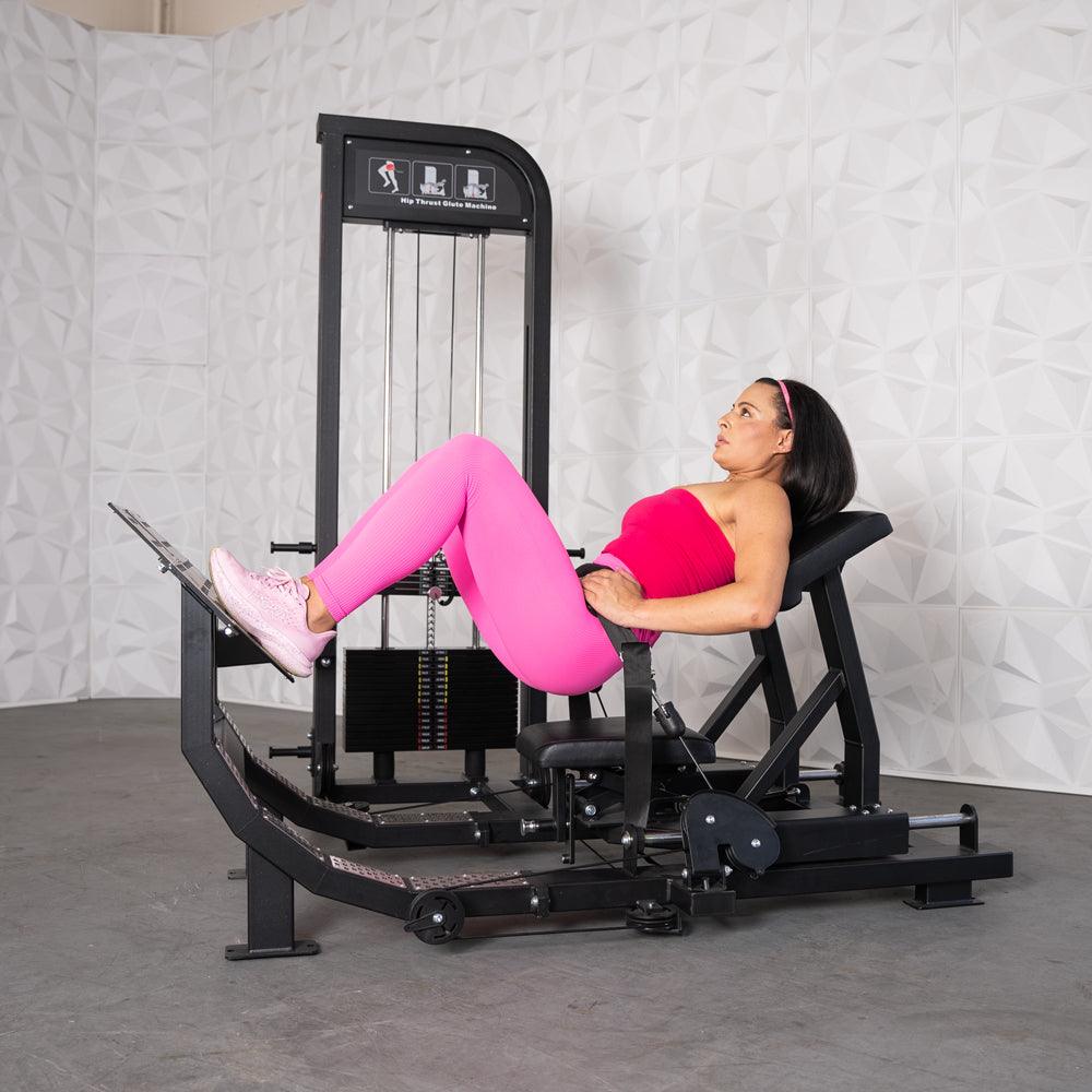 Excel Selectorized Hip Thrust Glute - Muscle D Fitness - Selectorized Glute Drive - Band Compatable