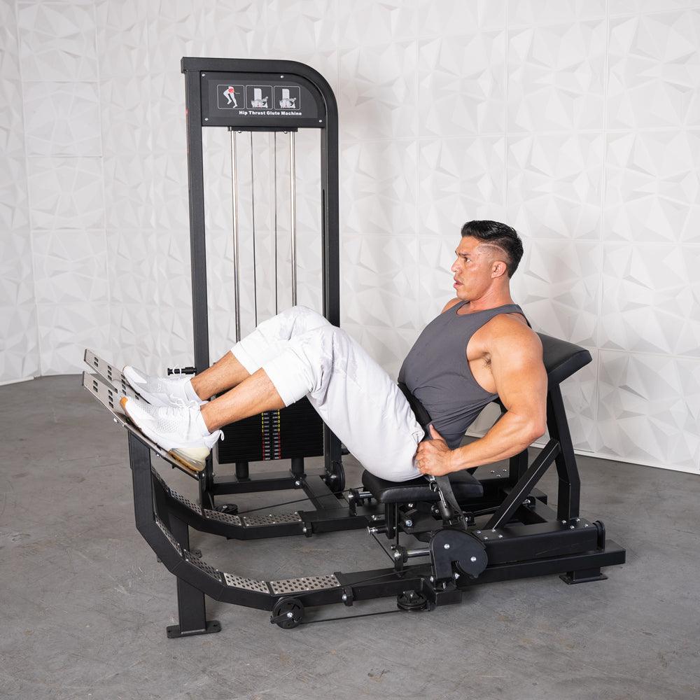 Excel Selectorized Hip Thrust Glute - Muscle D Fitness - Selectorized Glute Drive - Band Compatable