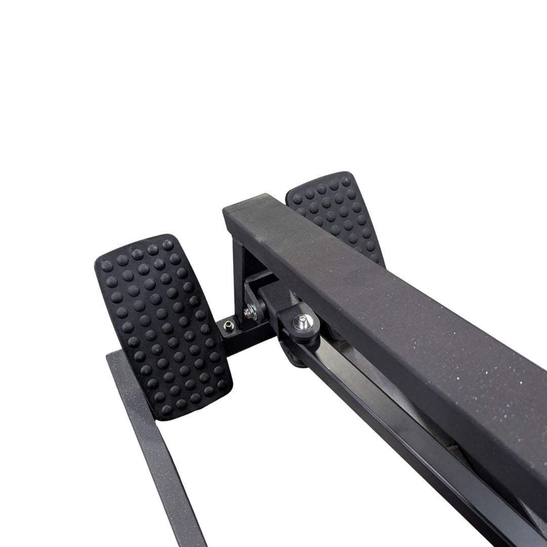 muscle d fitness commercial plate loaded excel leverage black t bar row footplate detail
