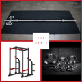 Compact Power Cage Complete Weight Set - Muscle D Fitness - Adjustable Squat Rack - Gym Storage - Chin up Bar Home Gym