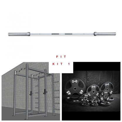 TGrip Commercial Full Power Rack Set - 3x3 Steel - Functional Multi-Grip Pull-Up - Plate Storage - J-Hooks