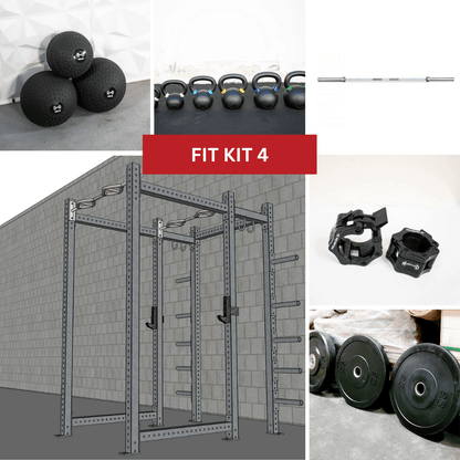 TGrip Commercial Full Power Rack Set - 3x3 Steel - Functional Multi-Grip Pull-Up - Plate Storage - J-Hooks