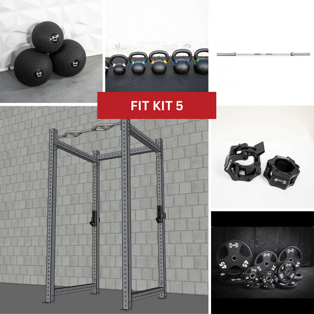 TGrip Commercial 4 Post Rack Complete Set - 3x3 Steel - Functional Multi-Grip Pull-Up - Sandwich Style J-Hooks