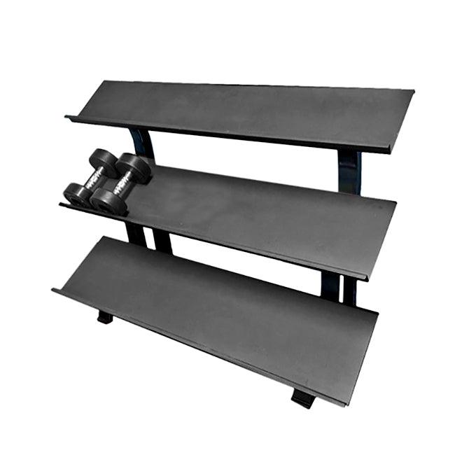 D Three Racks 3-Tier Hex Dumbbell Rack - Muscle D Fitness - 15 Pair Storage