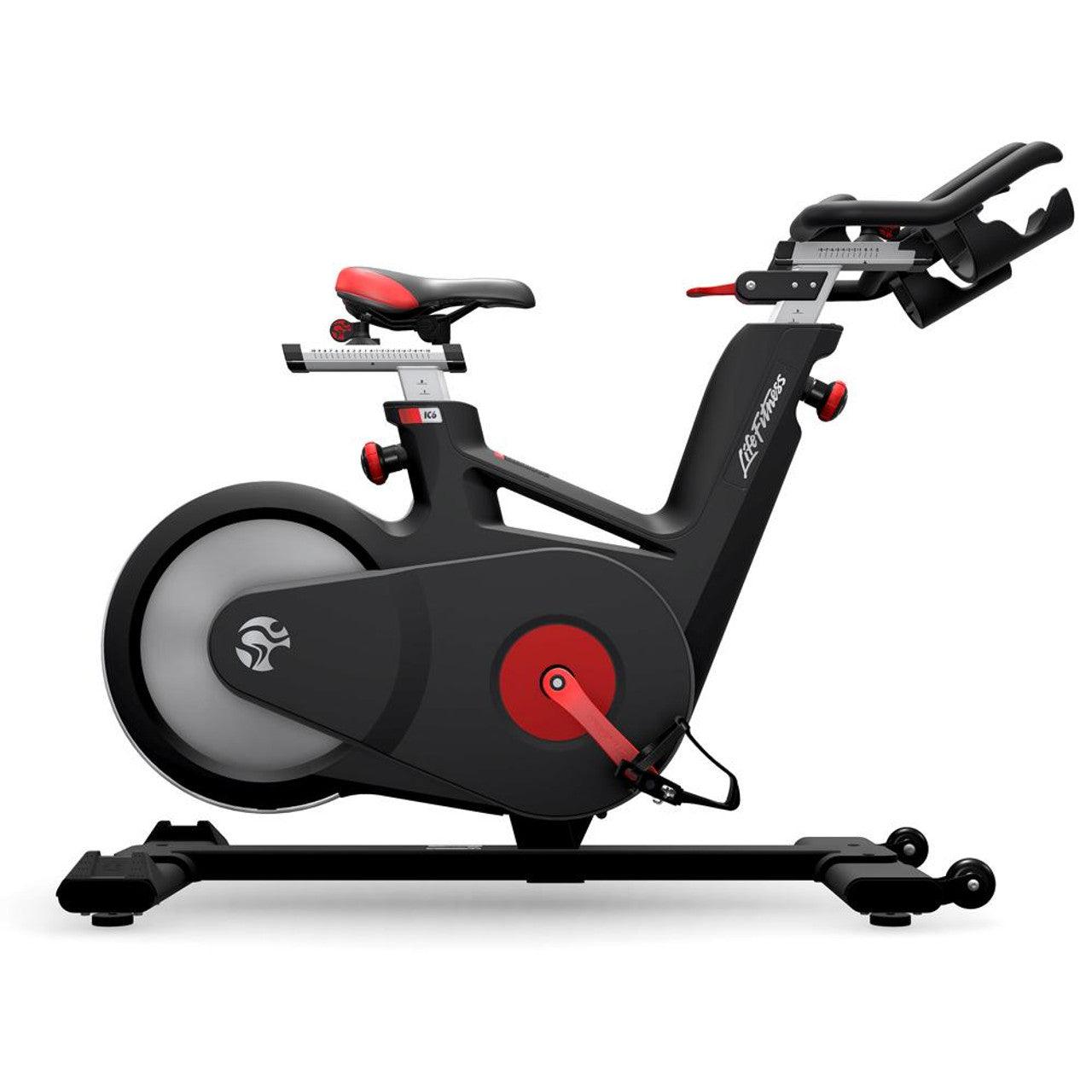 Life Fitness IC6 Indoor Cycle - Adjustable Handle Bars and Seat - Digital Display - Drink Bottle Holders