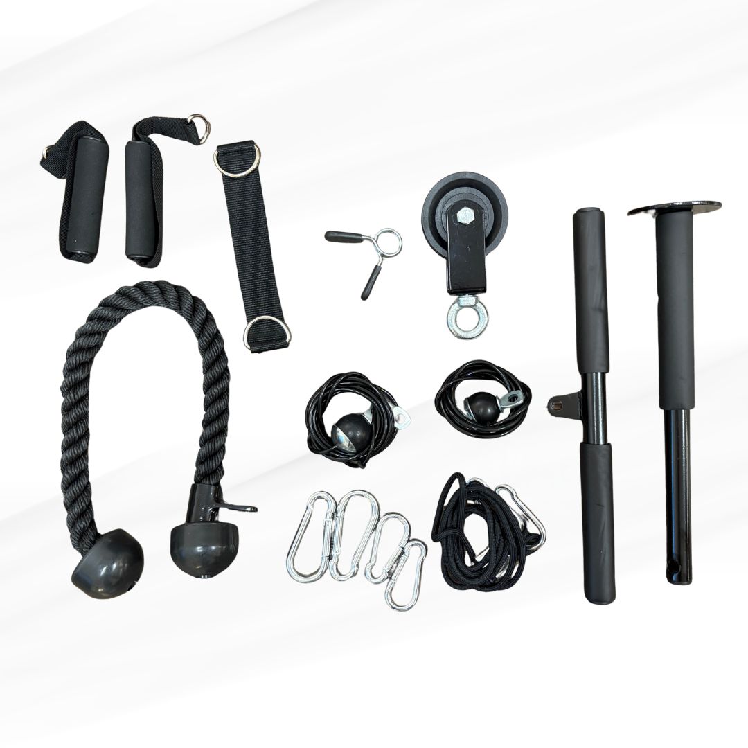 LAT Pulley Cable Machine System DIY Gym Attachment Lat Pulldown Workout Kit