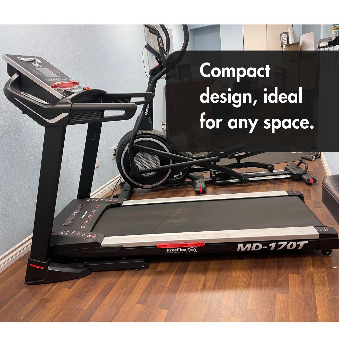 black stylish light commercial folding treadmill 