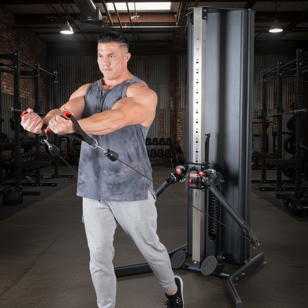 Dual Adjustable Functional Trainer | Muscle D Fitness Full-Body Machine