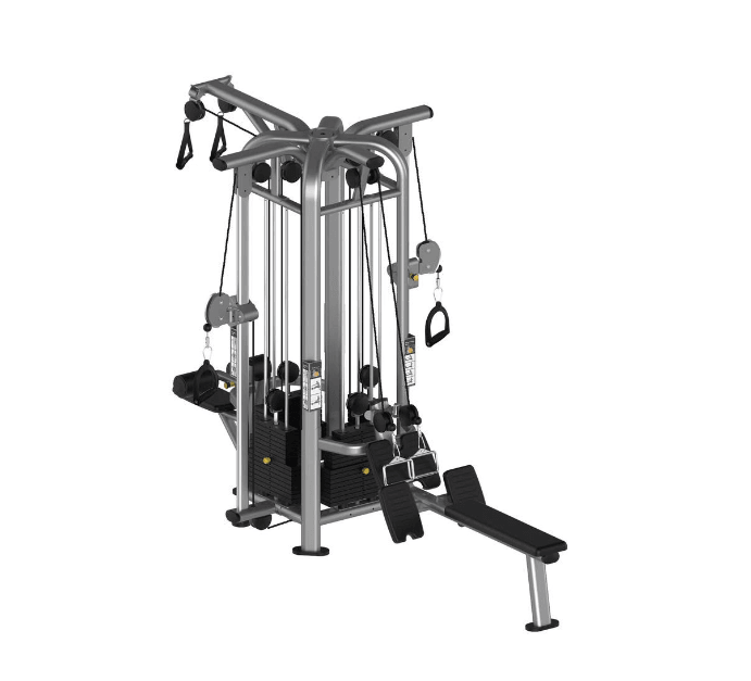 4 Stack Megatron Deluxe Jungle Gym 3 Colors - Muscle D Fitness - Commercial-Grade Lat Pull-down, Low Row, Chin-Up, Adjustable Hi/Low Pulleys