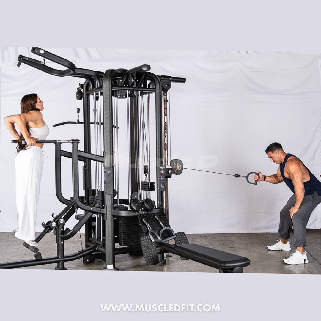 Megatron 4-Stack Jungle Gym w/ Assisted Chin Dip & Functional Column