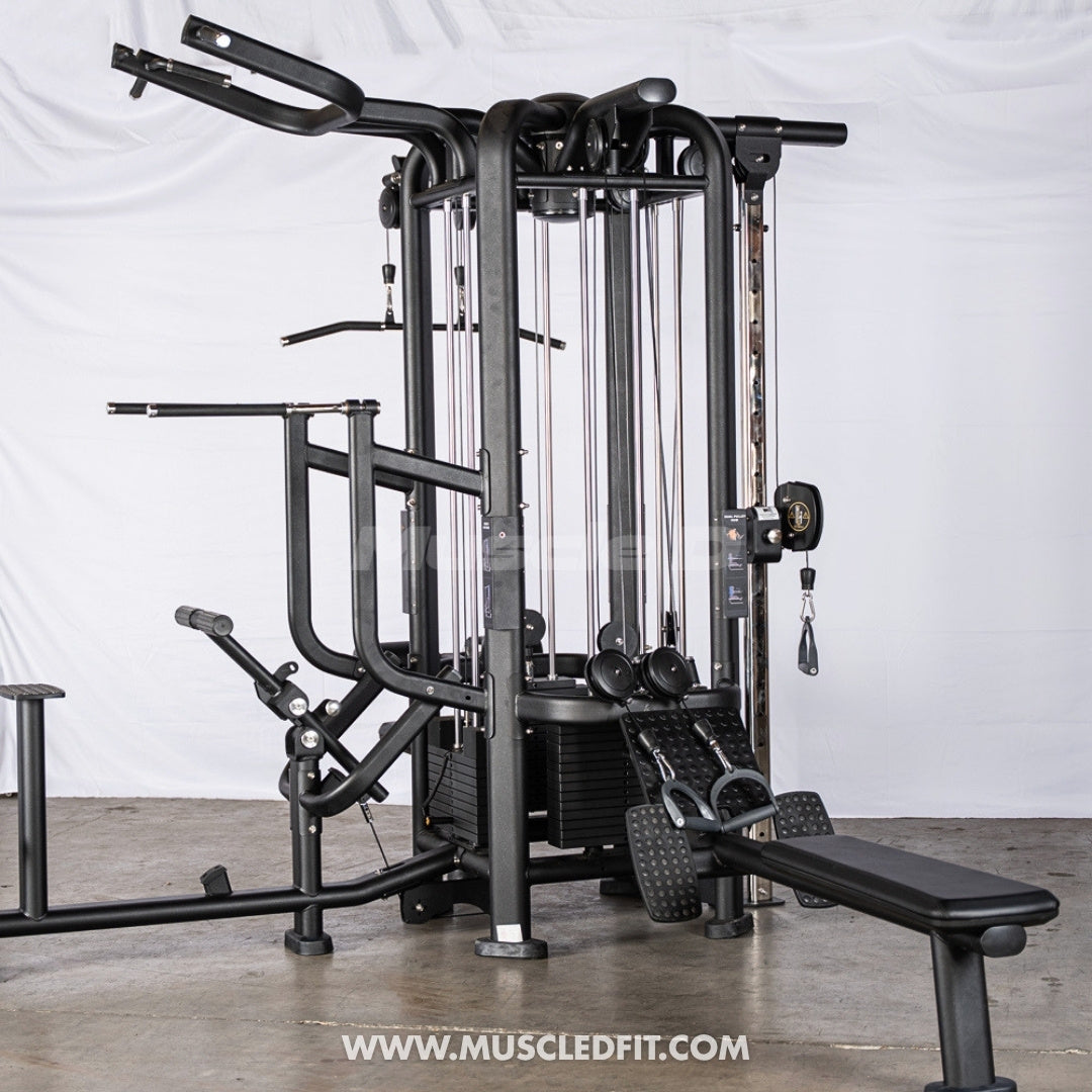 Megatron 4-Stack Jungle Gym w/ Assisted Chin Dip & Functional Column
