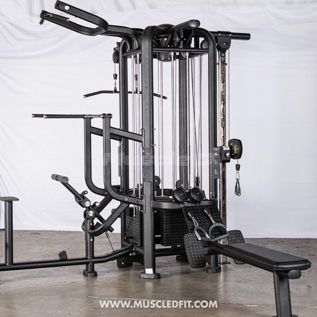 Megatron 4-Stack Jungle Gym w/ Assisted Chin Dip & Functional Column