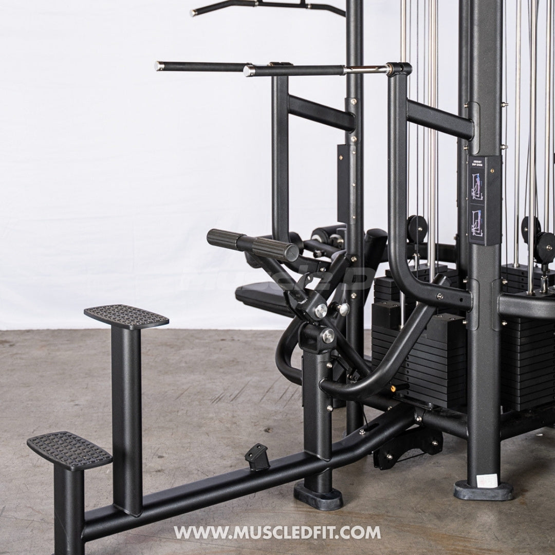 Megatron 4-Stack Jungle Gym w/ Assisted Chin Dip & Functional Column