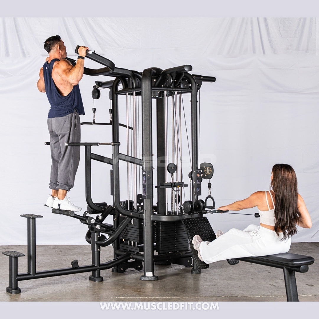 Megatron 4-Stack Jungle Gym w/ Assisted Chin Dip & Functional Column