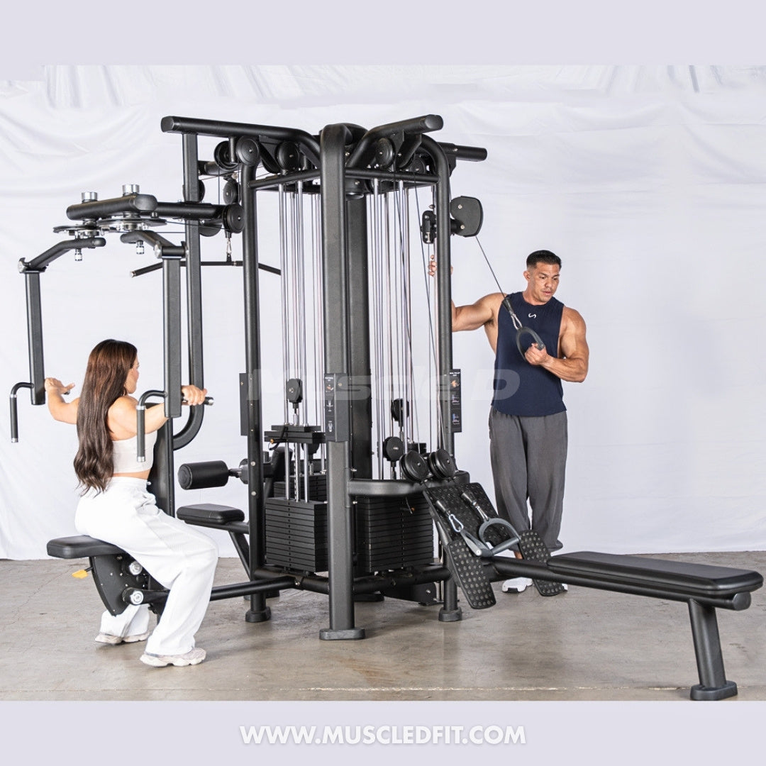 Megatron 4-Stack Jungle Gym w/ Pec/Rear Delt & Functional Column