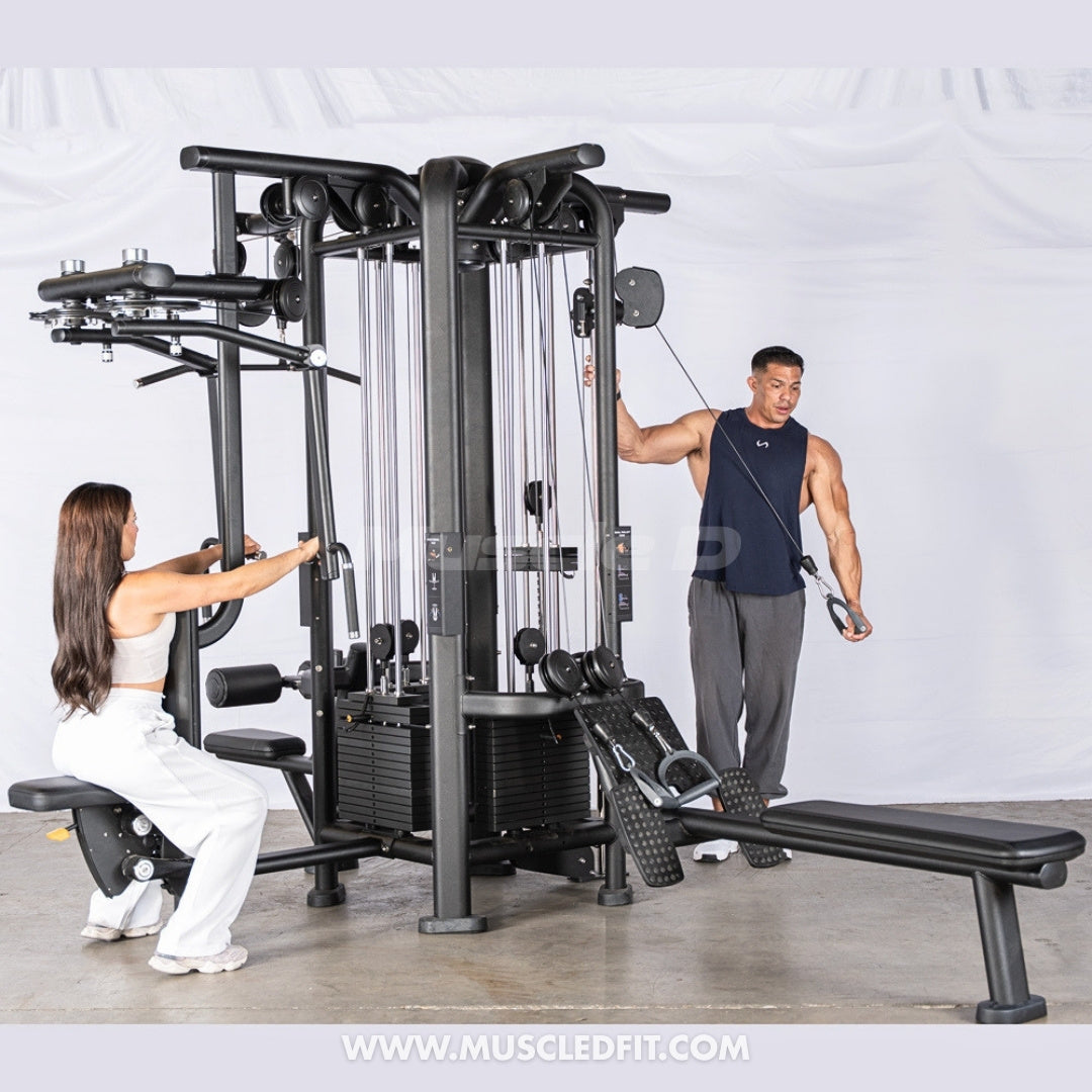 Megatron 4-Stack Jungle Gym w/ Pec/Rear Delt & Functional Column