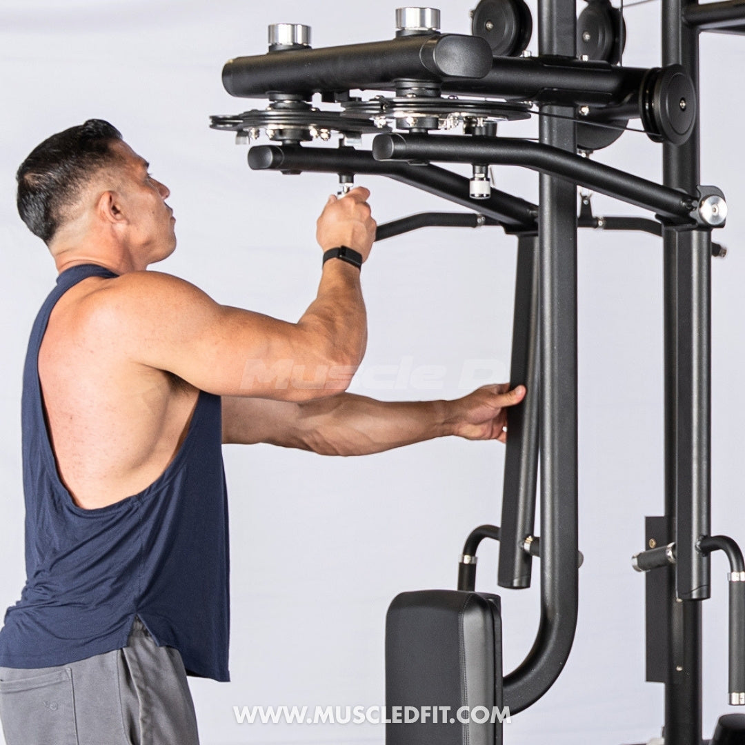 Megatron 4-Stack Jungle Gym w/ Pec/Rear Delt & Functional Column