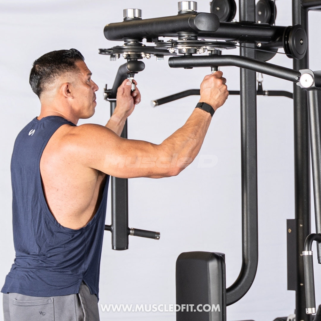 Megatron 4-Stack Jungle Gym w/ Pec/Rear Delt & Functional Column