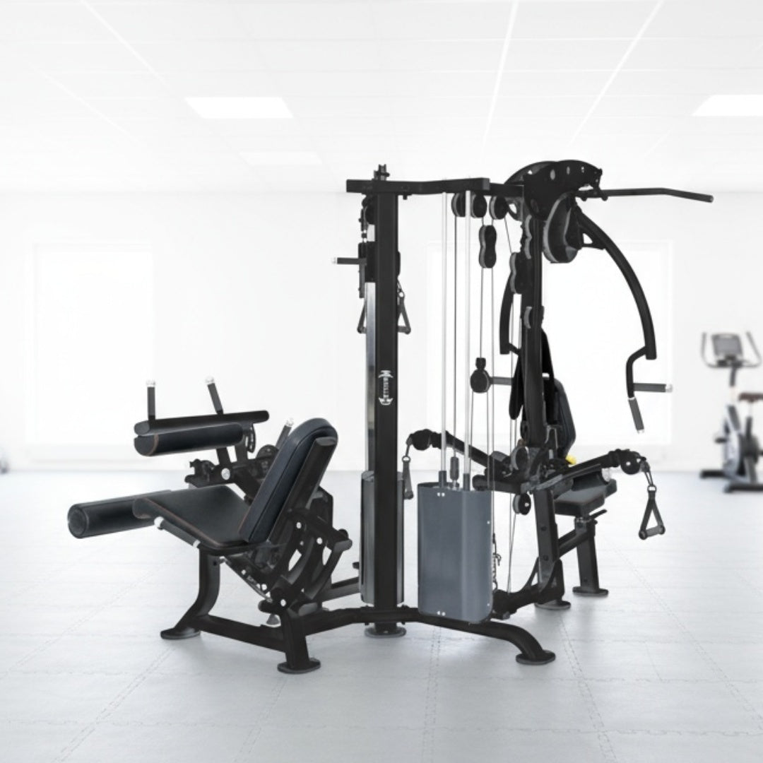 Megatron Corner Gym - Muscle D Fitness - Leg Extension/Leg Curl - Cable Fly - Functional Column - Chest Press - Seated Row - Lat Pulldown
