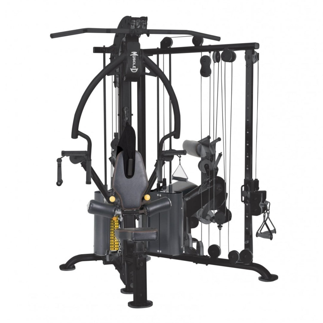 Megatron Corner Gym - Muscle D Fitness - Leg Extension/Leg Curl - Cable Fly - Functional Column - Chest Press - Seated Row - Lat Pulldown