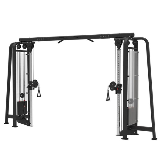 Megatron Standard Cable Crossover - Muscle D Fitness - Selectorized Weight Adjustment - Angled Chin Bar - Adjustable Columns