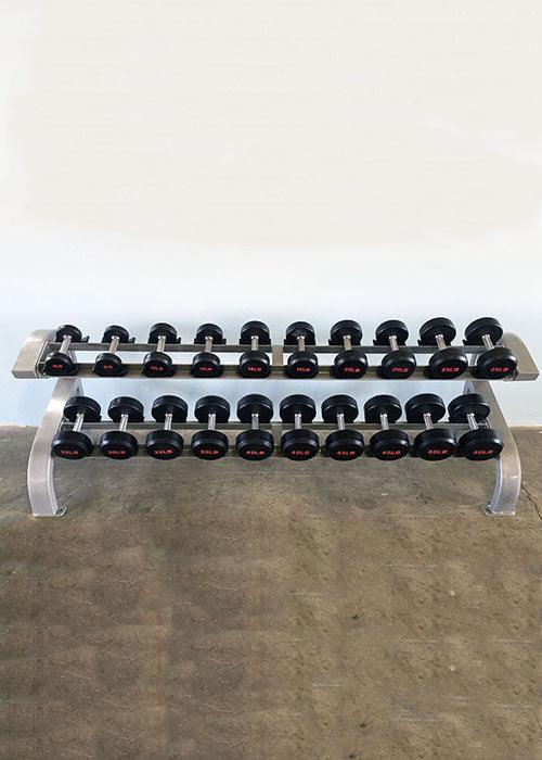 Two Tier 10 Pairs Dumbbell Rack - Muscle D Fitness - Durable 2 Tier 10