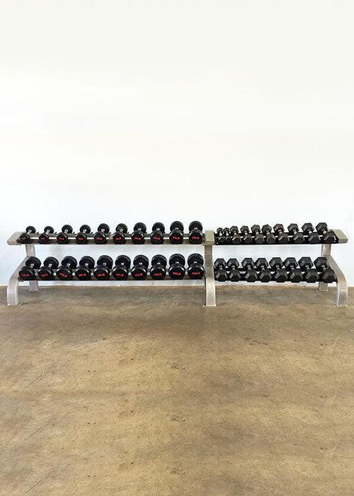 Two Tier 10 Pairs Dumbbell Rack - Muscle D Fitness - Durable 2 Tier 10