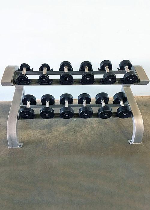 Two Tier 6 Pairs Dumbbell Rack - Muscle D Fitness - Durable 2 Tier 6 P