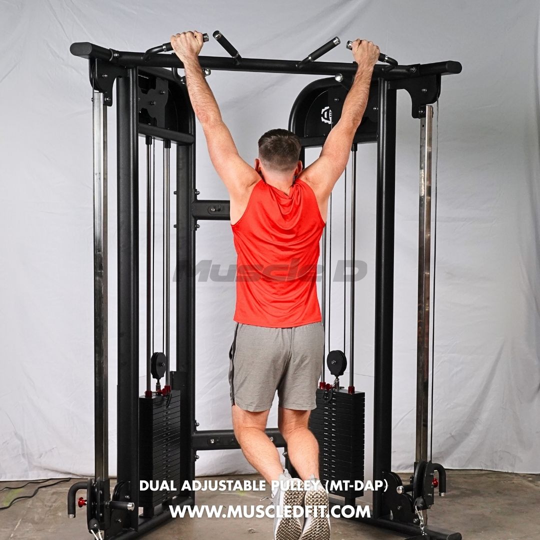 Muscle D Fitness Dual Adjustable Pulley – Two Stack Cable Machine