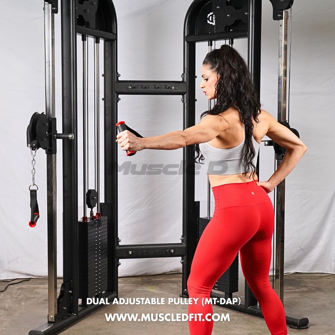 Muscle D Fitness Dual Adjustable Pulley – Two Stack Cable Machine
