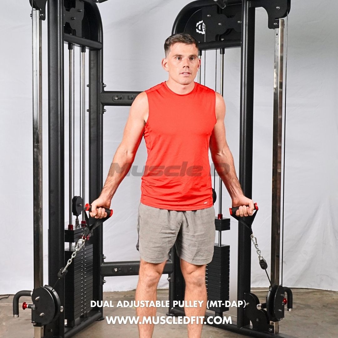 Muscle D Fitness Dual Adjustable Pulley – Two Stack Cable Machine