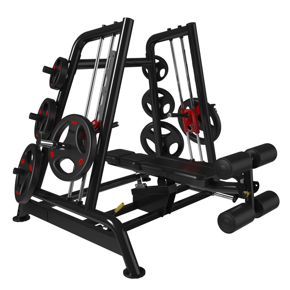 muscle d fitness plate loaded flat decline convergent bench machine