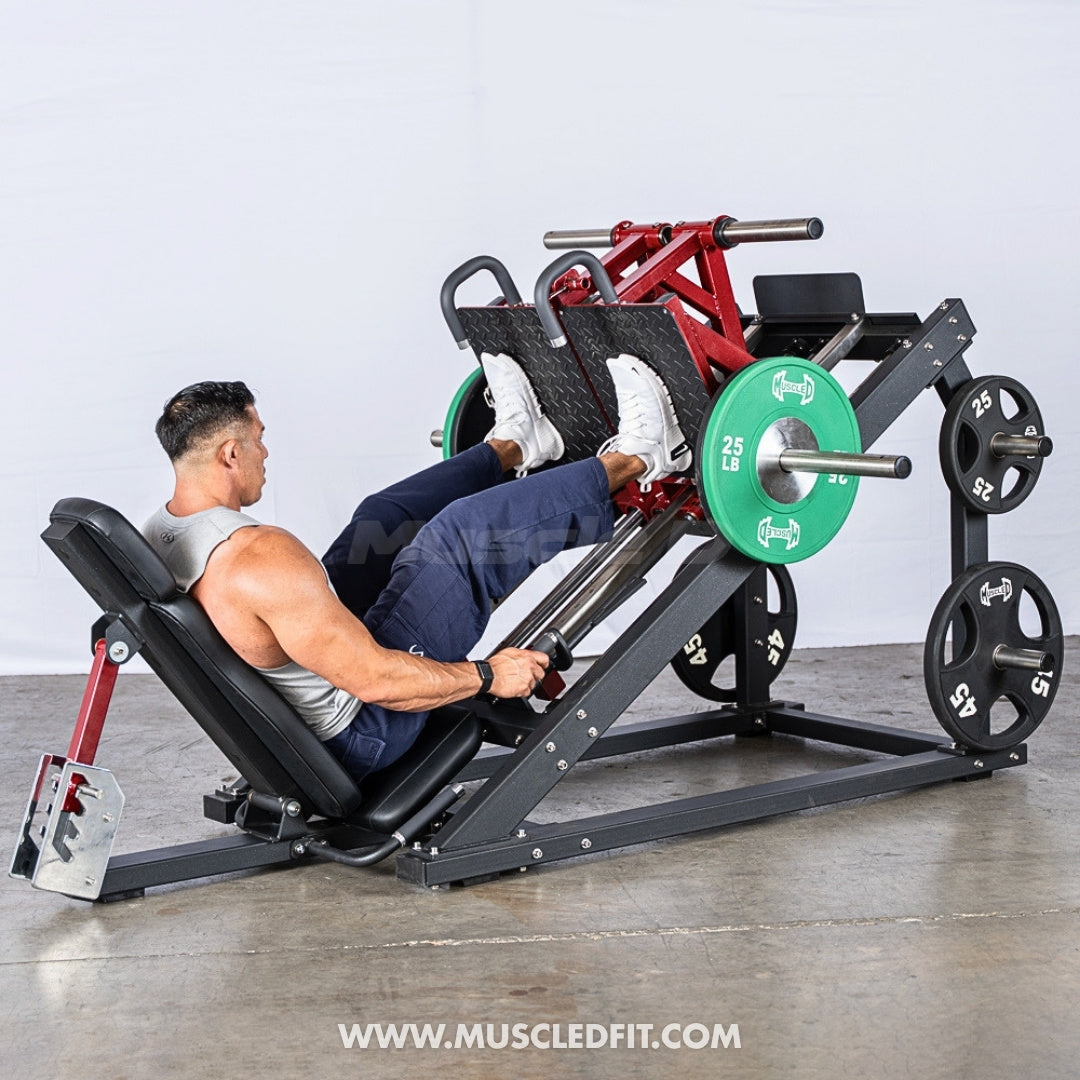 Pro Strength Dual Leg Press - Muscle D Fitness - Plate Loaded - Iso-Lateral - 45-Degree