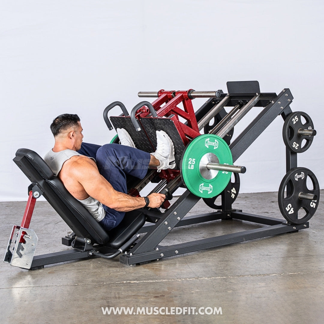 Pro Strength Dual Leg Press - Muscle D Fitness - Plate Loaded - Iso-Lateral - 45-Degree