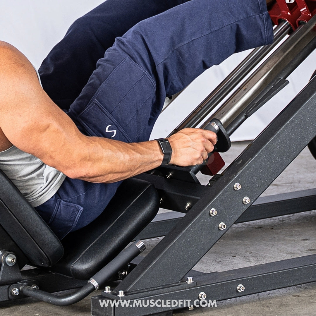 Pro Strength Dual Leg Press - Muscle D Fitness - Plate Loaded - Iso-Lateral - 45-Degree