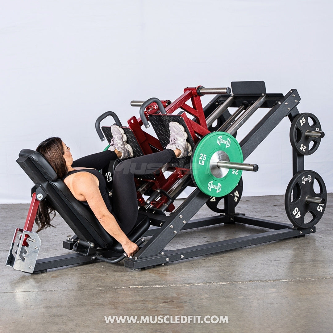 Pro Strength Dual Leg Press - Muscle D Fitness - Plate Loaded - Iso-Lateral - 45-Degree
