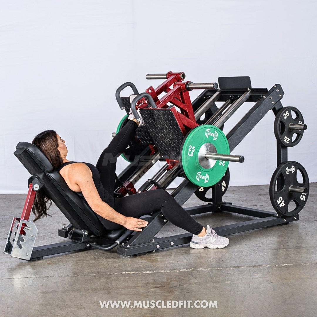 Pro Strength Dual Leg Press - Muscle D Fitness - Plate Loaded - Iso-Lateral - 45-Degree
