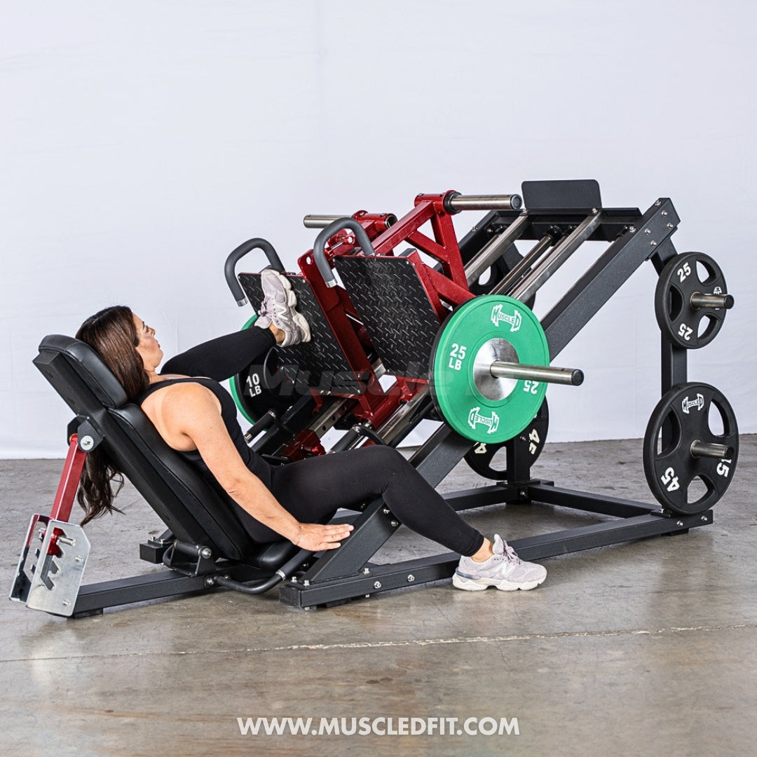 Pro Strength Dual Leg Press - Muscle D Fitness - Plate Loaded - Iso-Lateral - 45-Degree