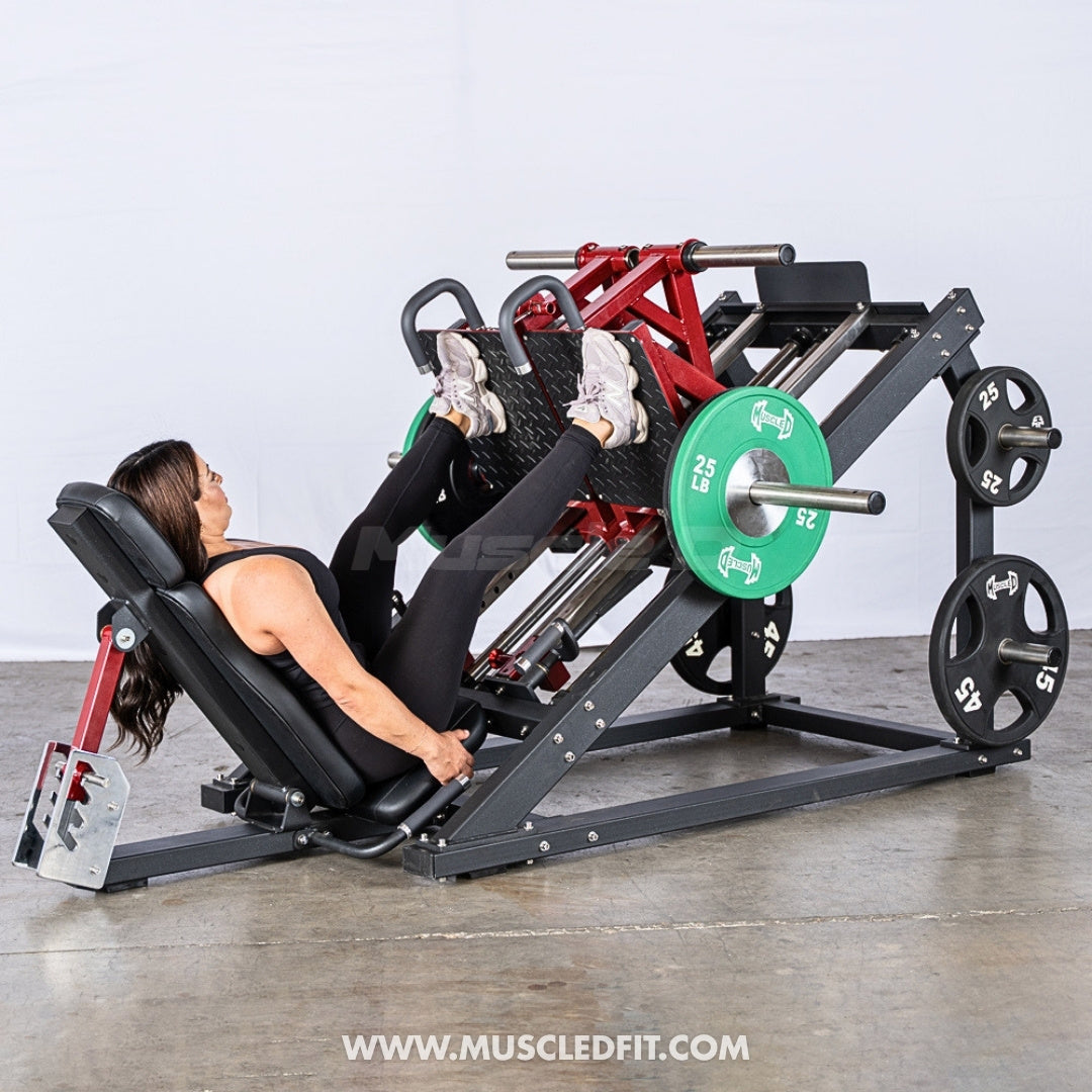 Pro Strength Dual Leg Press - Muscle D Fitness - Plate Loaded - Iso-Lateral - 45-Degree