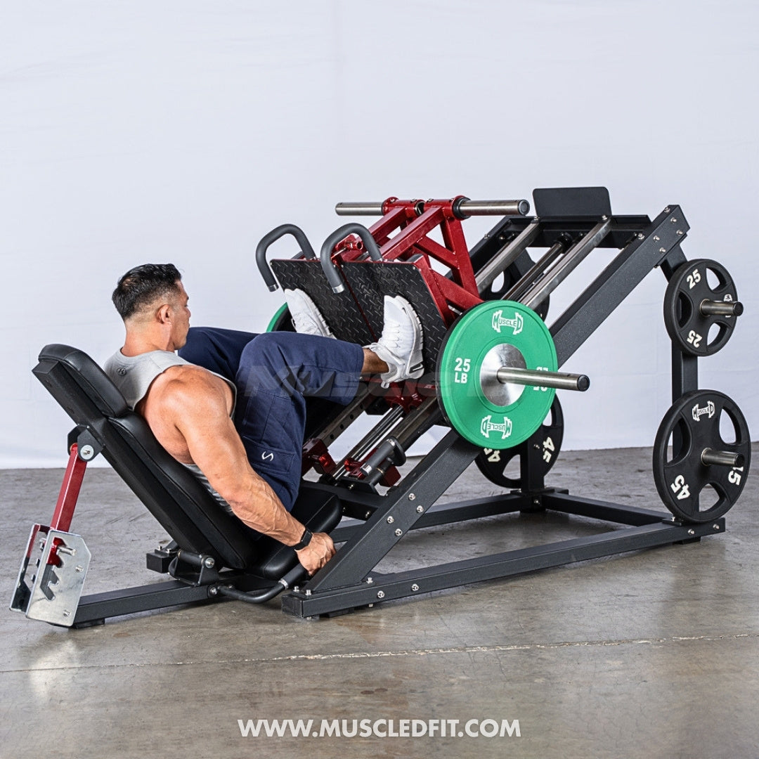 Pro Strength Dual Leg Press - Muscle D Fitness - Plate Loaded - Iso-Lateral - 45-Degree