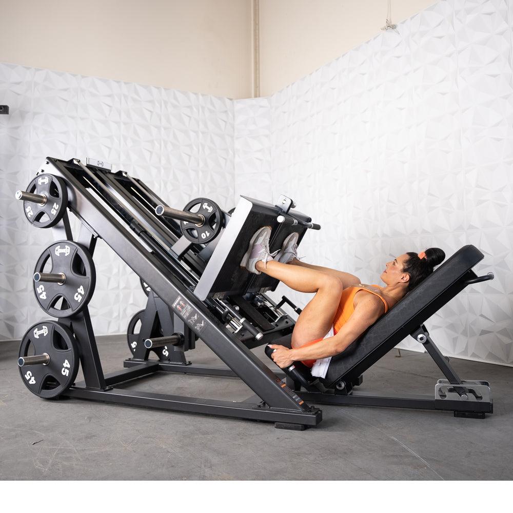 Pro Strength Dual Leg Press - Muscle D Fitness - Premium Adjustable Plate Loaded Iso-Lateral 45-DegreeLeg Press