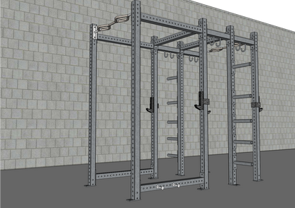 TGrip Commercial Rack and a Half - 3x3 Steel - Functional Multi-Grip Pull-Up - Plate Storage - J-Hooks