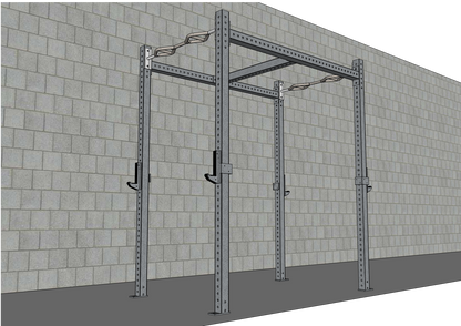 TGrip Commercial 4' Wide Rig - 3x3 Steel - Functional Multi-Grip Pull-Up - Sandwich Style J-Hooks